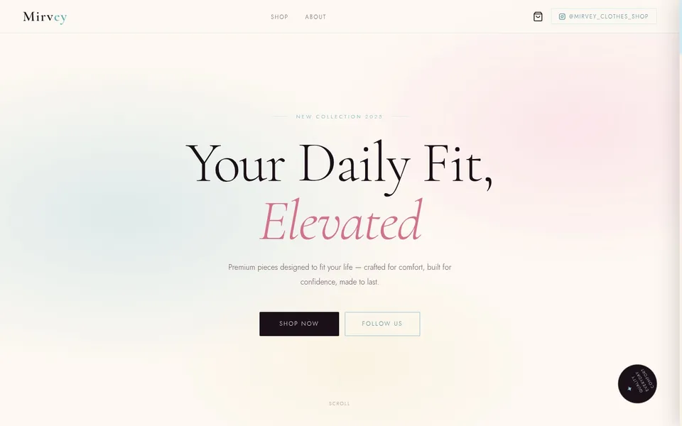 Mirvey online store built by LeBasite